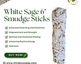 California White Sage 6" Smudge Sticks