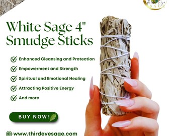 California White Sage 4" Smudge Sticks