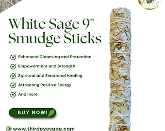 California White Sage 9" Smudge Sticks