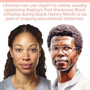 Black Athletes Clipart: Black History Month Bulletin Board (digital ...