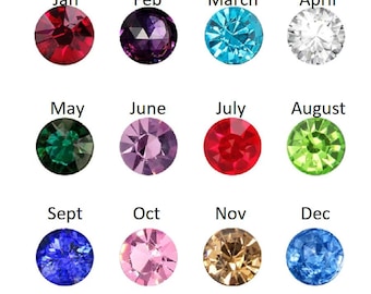 Tiny 4mm round crystal birthstone month floating locket charms for living memory floating lockets