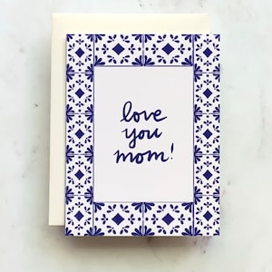 Tarjeta de felicitación "Te amo mamá" / Tarjetas del Día de la Madre / Tarjetas para ocasiones especiales