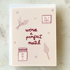 Cartão de felicitações Perfect Match | Cartões de Dia dos Namorados | Cartões de felicitações com trocadilhos