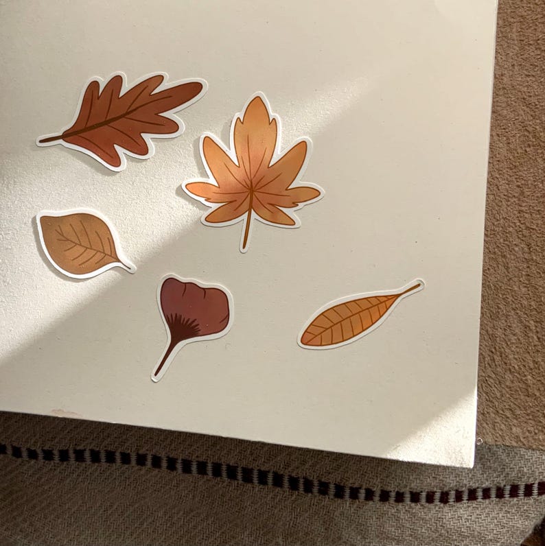 Autumn Leaves Sticker Sheet | Fall Stickers | Autumn Stationery | Fall ...