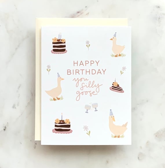 Silly Goose Birthday Card | Silly Goose Theme | Birthday Cards