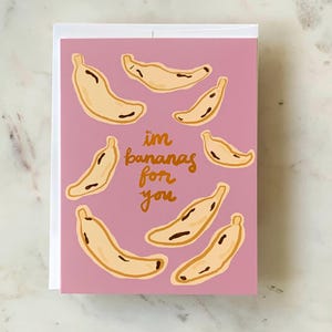 Bananen für Dich Grußkarte | Valentinstag Karten | Liebeskarten | Jubiläumskarten