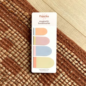 Muted Pastel Magnetic Bookmarks | Book Accessories | Book Lovers | Reading Tools
