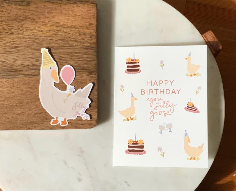 Silly Goose Birthday Card | Silly Goose Theme | Birthday Cards image 3