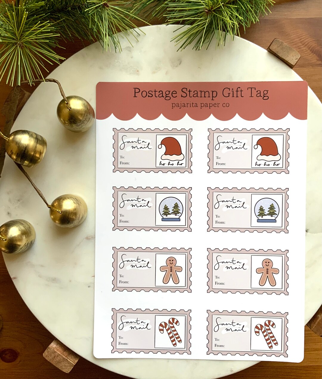 Postage Stamp Gift Tag Sticker Gift Tag Stickers Holiday Etsy