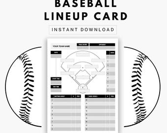 Modello di formazione e posizione per baseball o softball - Elementi essenziali per il giorno della partita dell'allenatore di baseball - Download digitale del piano di allenamento per l'allenamento di softball