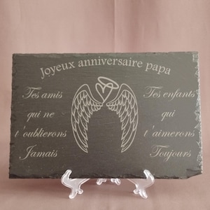 Personalized Natural Slate Funeral Plaque - Durable and Unique Tribute