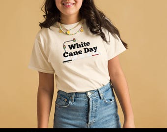 White Cane Day Youth Shirt, Low Vision Kids Tee