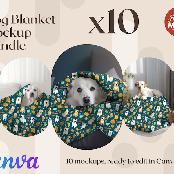 Dog Blanket Mockup Bundle Pet blanket mockup Fleece Sherpa Velveteen Plush Microfiber Minky Blanket puppy Drag and Drop labrador greyhound
