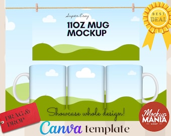 11 oz Mug Mockup full wrap canva template 11oz coffee mug mockup coffee cup mockup canva 3 mug mockup full wrap mockup drag and drop canva