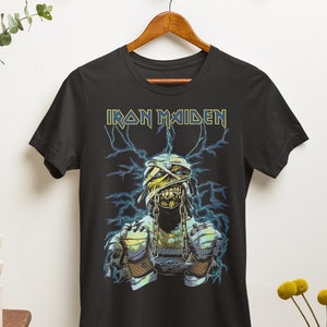 Iron Maiden T-Shirt - 70's Music Shirt - Run To The Hills - The Trooper - Fear Of The Dark - Unisex Cotton Tee- Sizes S to 5XL