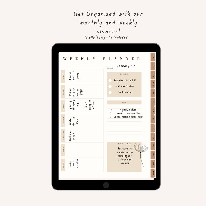 2024 Faithful Planner: Christian Digital Planner for Spiritual Growth ...