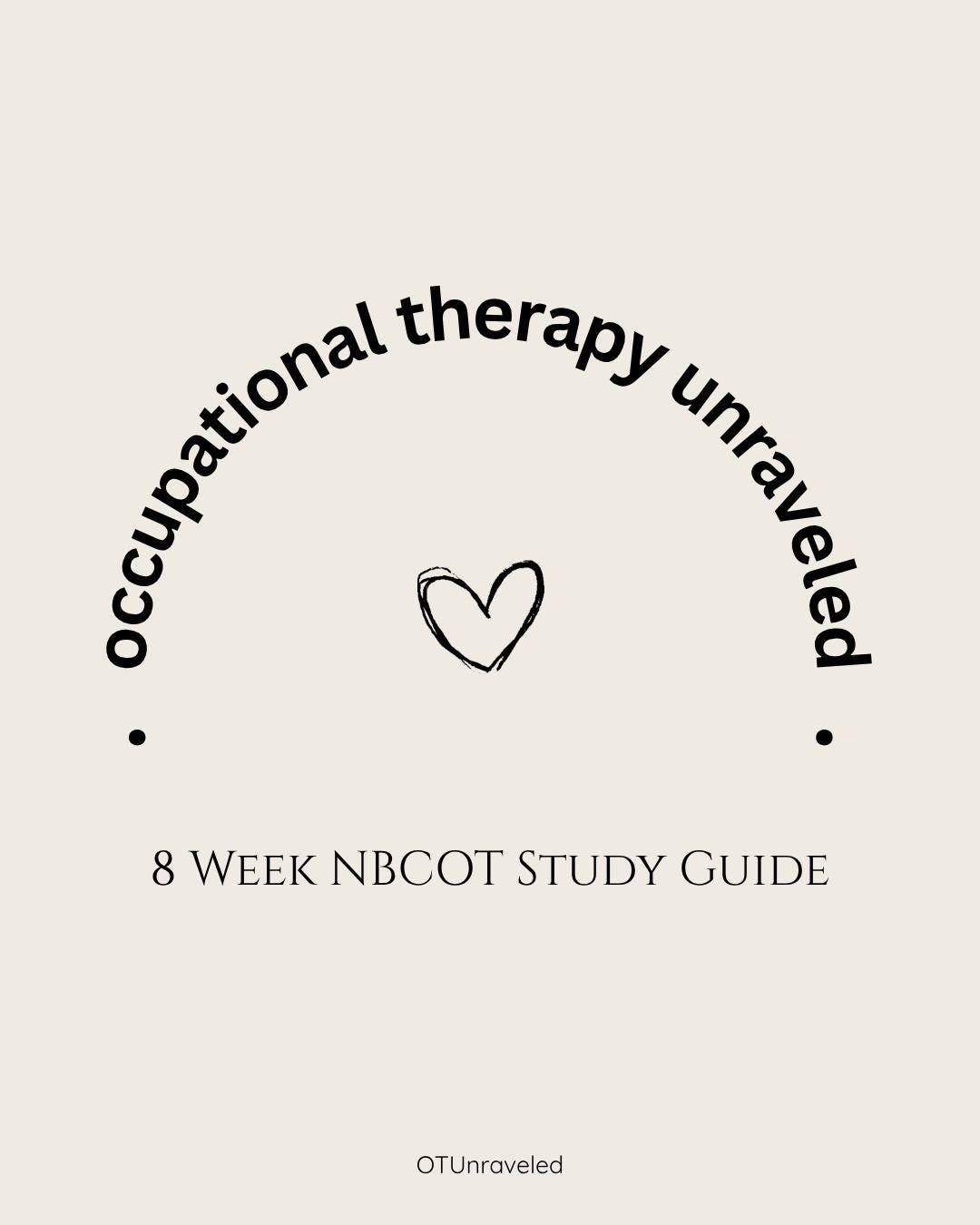 8 Week NBCOT Study Guide - Etsy