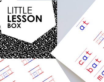 モンテッソーリフォニックス（at、ed）ペン習字ワークシート