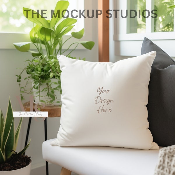 Throw Pillow Mock up Decorative Pillow Mockup Accent Pillow Mockup Farmhouse Pillow Photo Design Flat Lay Mock Up JPG Digital Download PNG