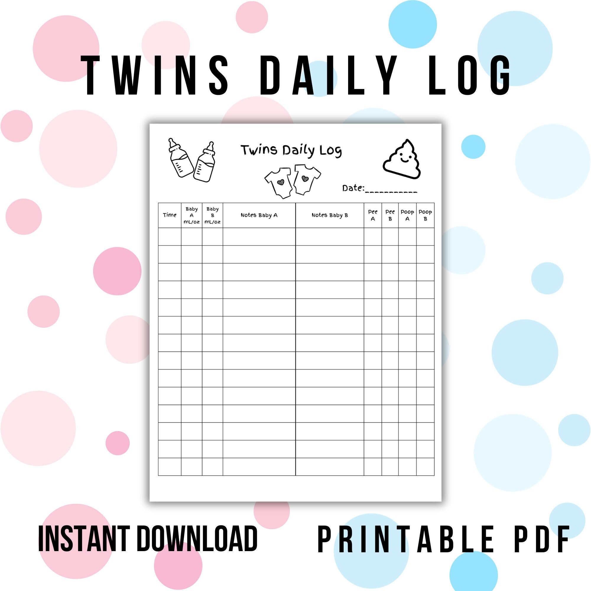 printable-twins-daily-log-twin-feeding-log-twin-parents-grandparents-nurses-caregivers-nanny-instant-download-twin-baby-log-etsy