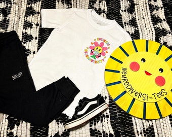 Youth Embrace Neurodiversity Flower Graphic Tee