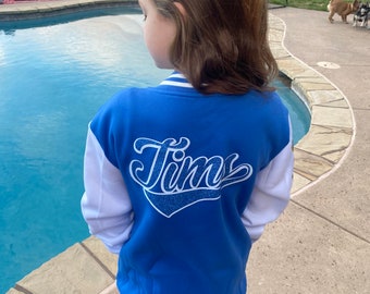 Custom Kids Name Jacket, Unisex Varsity, Kids Sports Jacket, Name Varsity, Number Varsity, Personalized Unisex Varsity, Kids Baseball Jacket