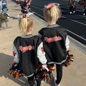 Custom Kids Varsity Jacket, Youth Letterman Jacket, Kid Custom sports Jacket, Customized Kid Coat, Personalized Baseball Jacket,Cheer Jacket