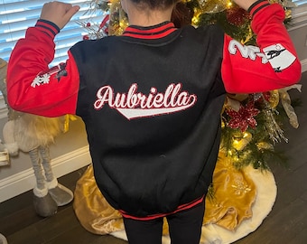 Custom Varsity Jacket, Youth unisex Letterman Jacket, Kid Custom baseball Jacket, Customized Kid Sports, Personalized Bomber Jacket