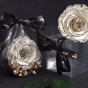 Rosella’s Tear Of Opulence Zebra eternity rose,Perfect Valentines gift, Anniversary gift, Birthday gift, Mothers day gift, memorable gifts
