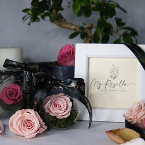 Bebé rosa real rosa eterna en bola de cristal, regalo perfecto de San Valentín, regalo de aniversario, regalo de cumpleaños, regalo del día de las madres, regalos memorables