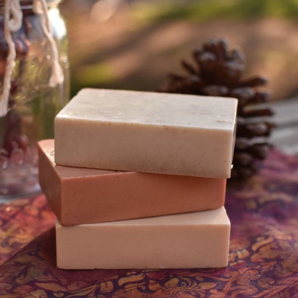 Set of autumn bar soaps// set of three// goat milk soap//handmade bar soap//fall soap