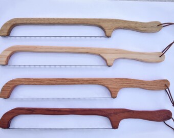 Handmade wood bread knife//free personalization//bow knife