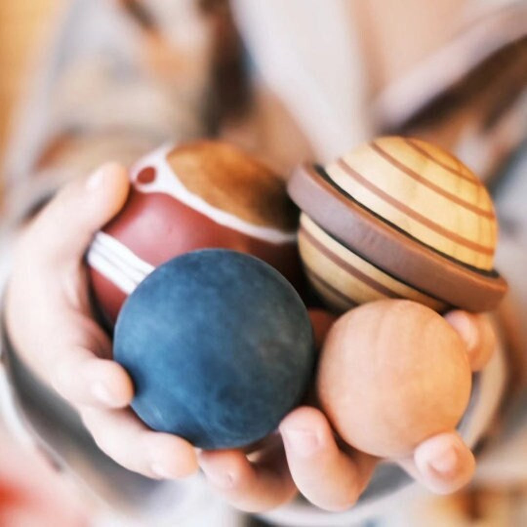 Wooden Eight of the Solar System Toy Set Cognitive Etsy