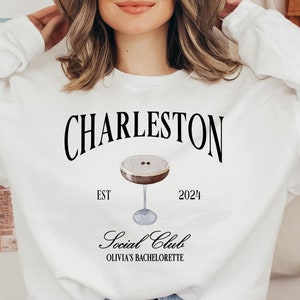 Custom Bachelorette Sweatshirt and Hoodie, Custom Location Bachelorette Party Sweater, Social Club Bachelorette Hoodie, Bridal Party Gift