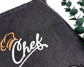Custom Embroidered Apron: Personalized Chef Apron with Pockets