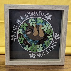 Sloth 3D Shadow Box Design