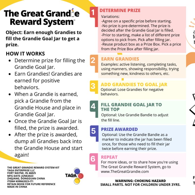 Chore Chart for Kids Behavior Chart for Good Behavior Reward Jar for ...