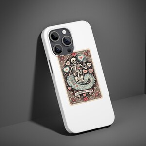 I'll Haunt You Forever - Gothic Skeleton Valentine Tarot Card PNG