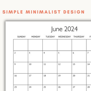 Pu&ograve; includere: Un calendario in bianco e nero per giugno 2024. Il calendario ha i giorni della settimana elencati in alto e i numeri da 1 a 29 elencati nelle caselle sottostanti.