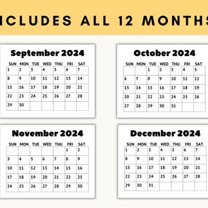 Large Print Calendar, 2024 Monthly Calendar, Calendar for Senior ...
