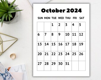 Large Print Calendar, 2024 Monthly Calendar, Calendar for Senior