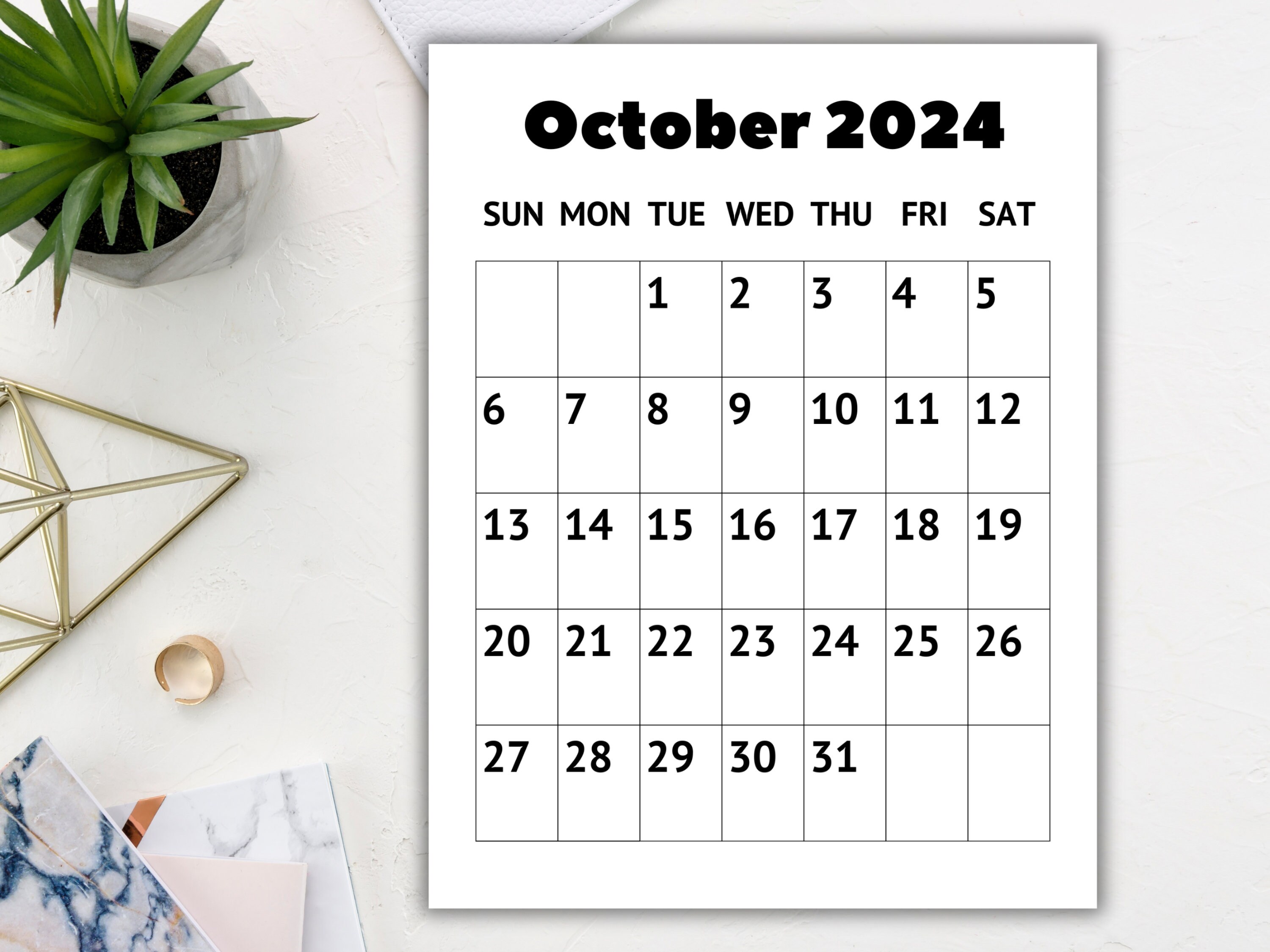 Large Print Calendar, 2024 Monthly Calendar, Calendar for Senior