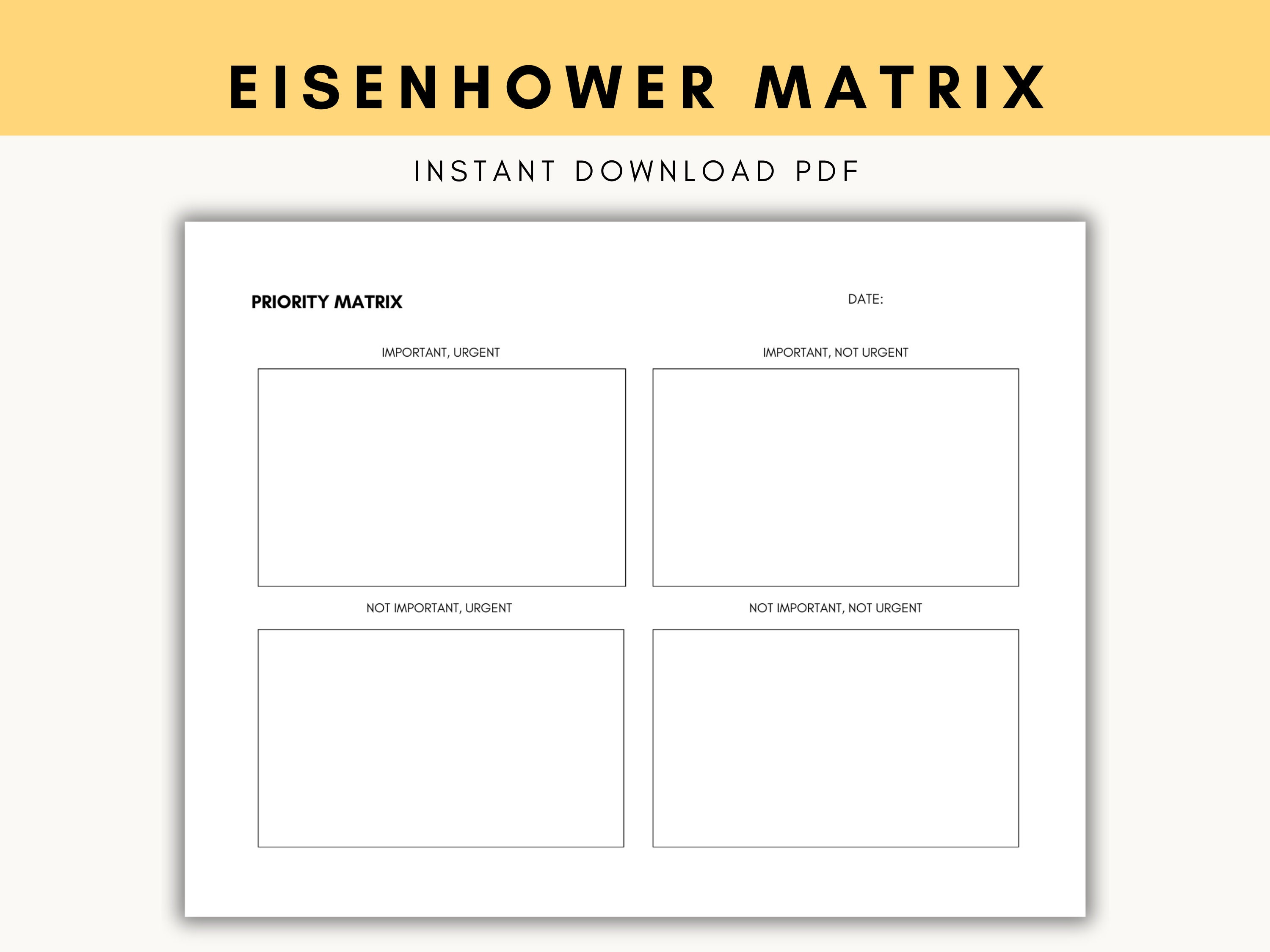 Priority Matrix Printable, Decision Making Template, Eisenhower Matrix, My  Priorities Planner, Task Organizer, Weekly to Do List - Etsy, image size:3000x2250