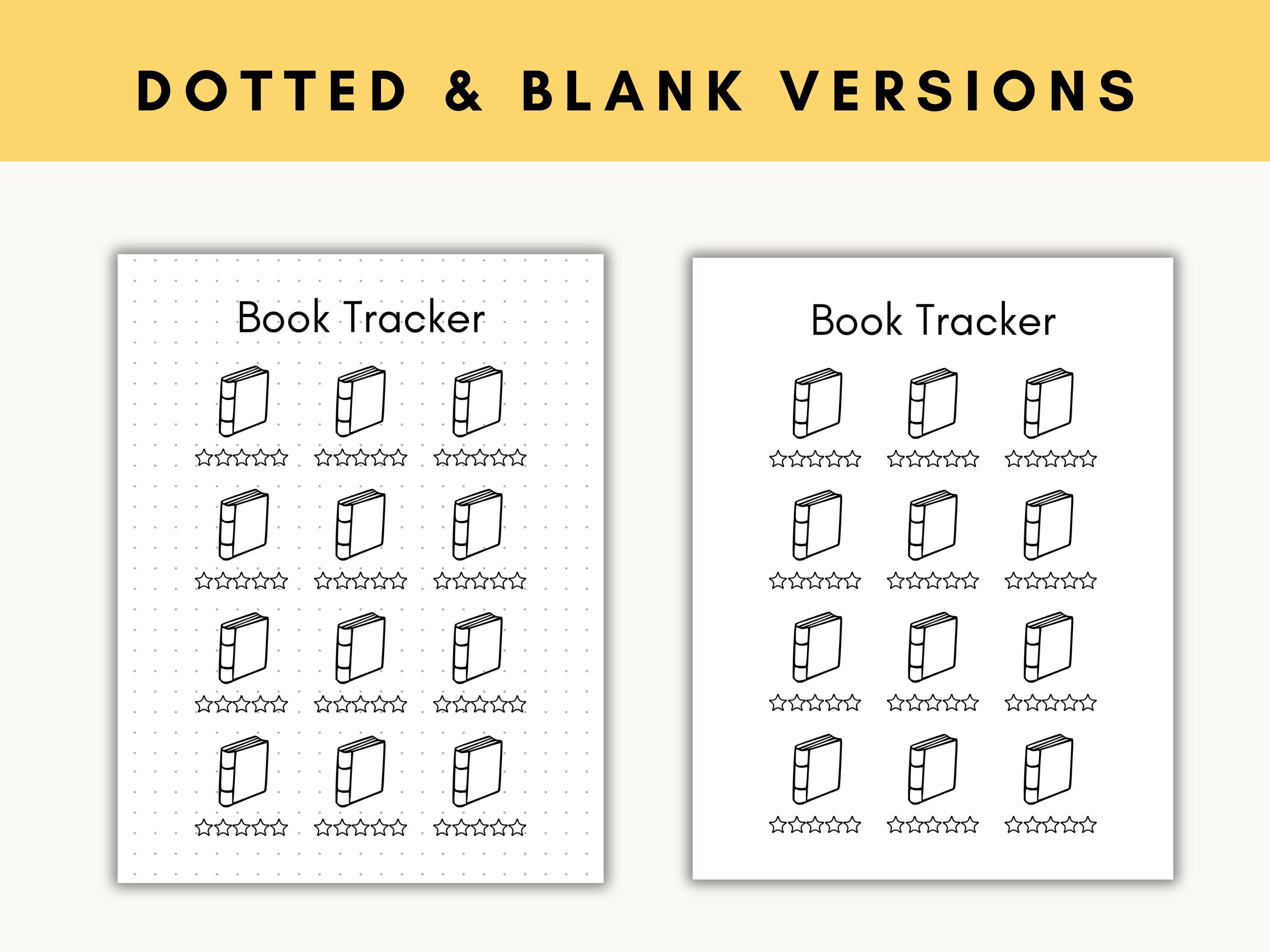 Book Tracker Bullet Journal Printable Book Log Journal Reading List