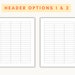 3 Column Notes, Printable Lined Paper, Column Graphic Template, Planner ...