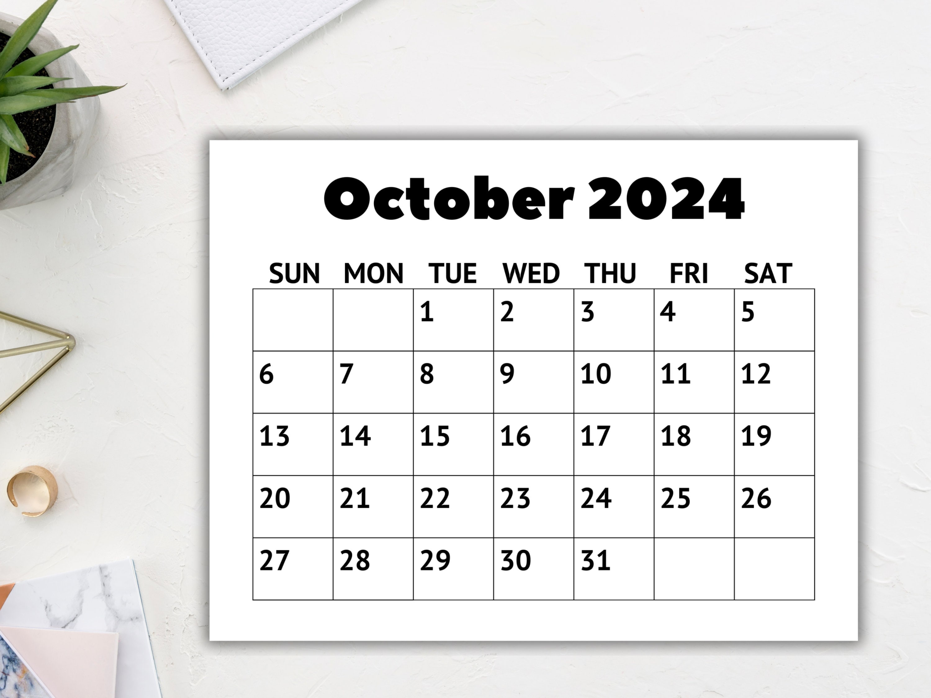 Large Print Calendar, 2024 Monthly Calendar, Calendar for Senior ...
