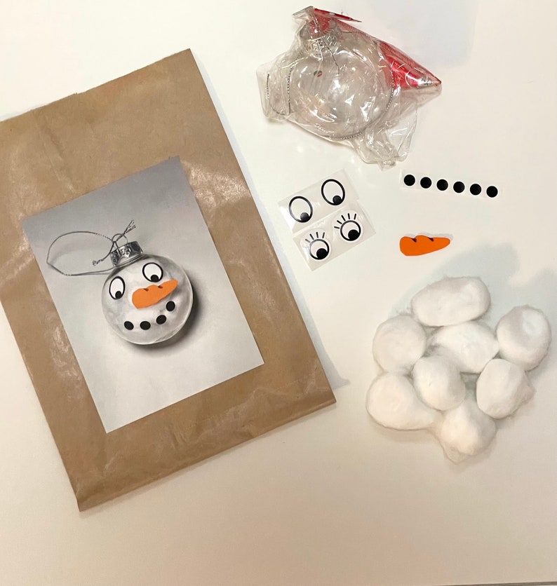 Make Your Own Snowman Ornament Craft Etsy