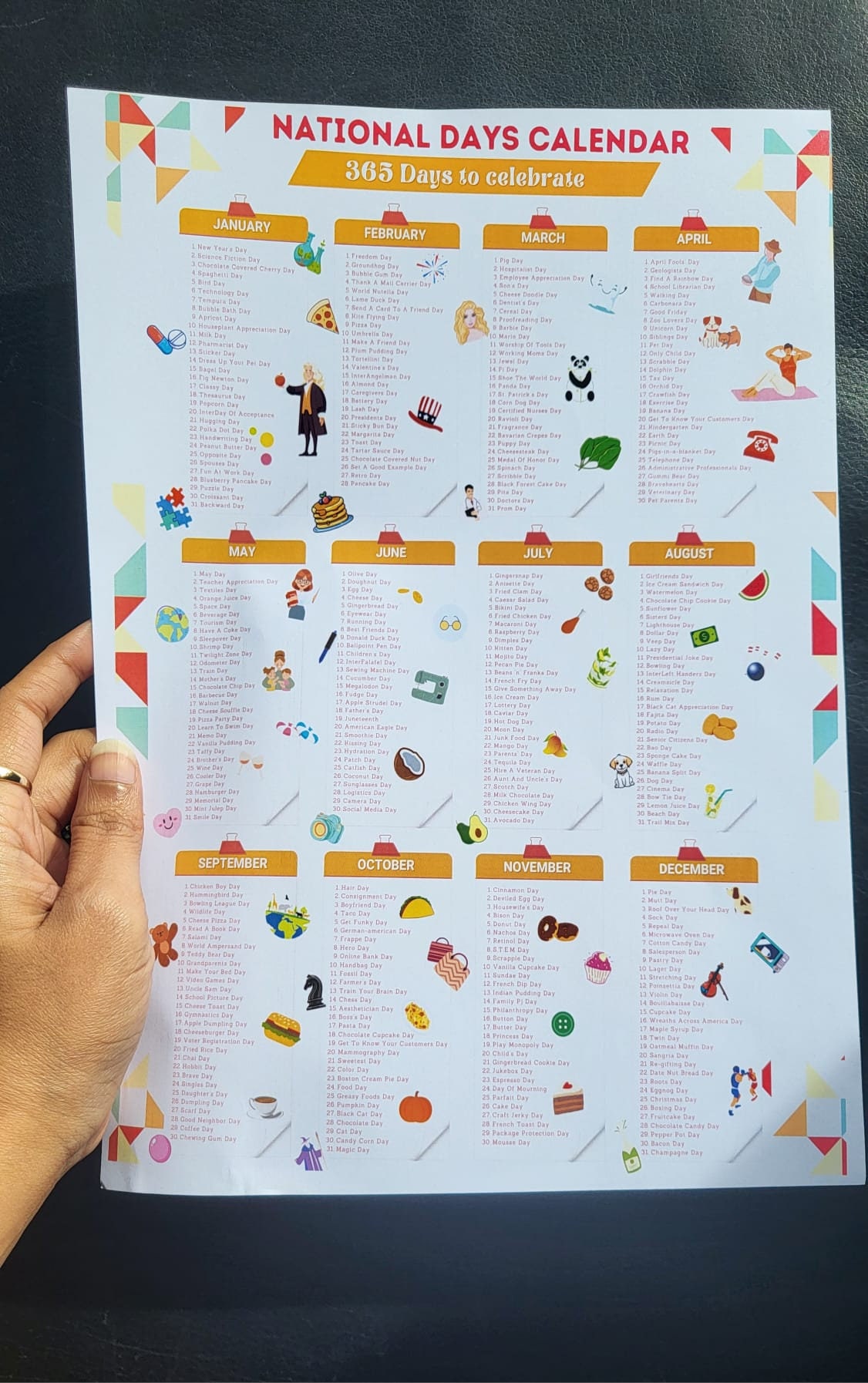 National Days Calendar Printable 2024 National Holidays, 02/17/2024