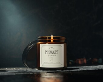 Unscented Soy Candle | Minimalist Natural Blend, Pharmacist Gift