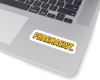 Yellow Pharmacist Kiss-Cut Sticker | Healthcare Decal